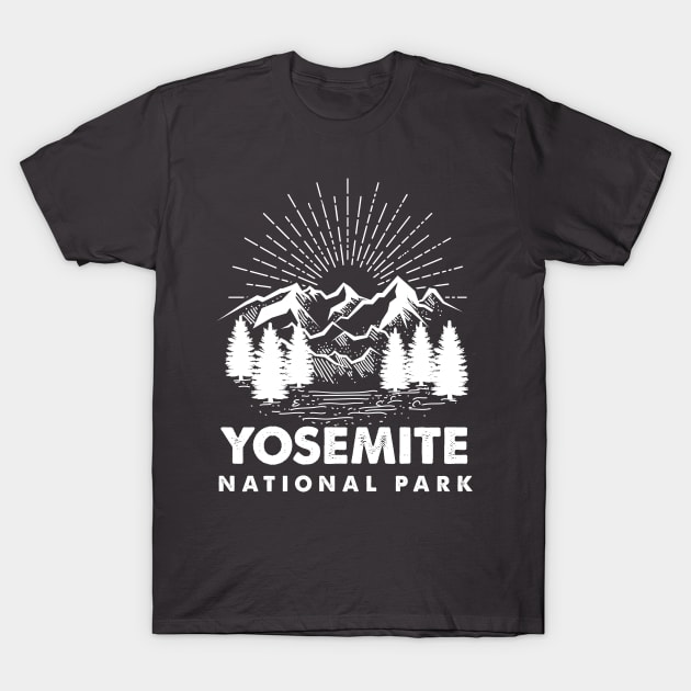 Yosemite National Park Retro T-Shirt by roamfree